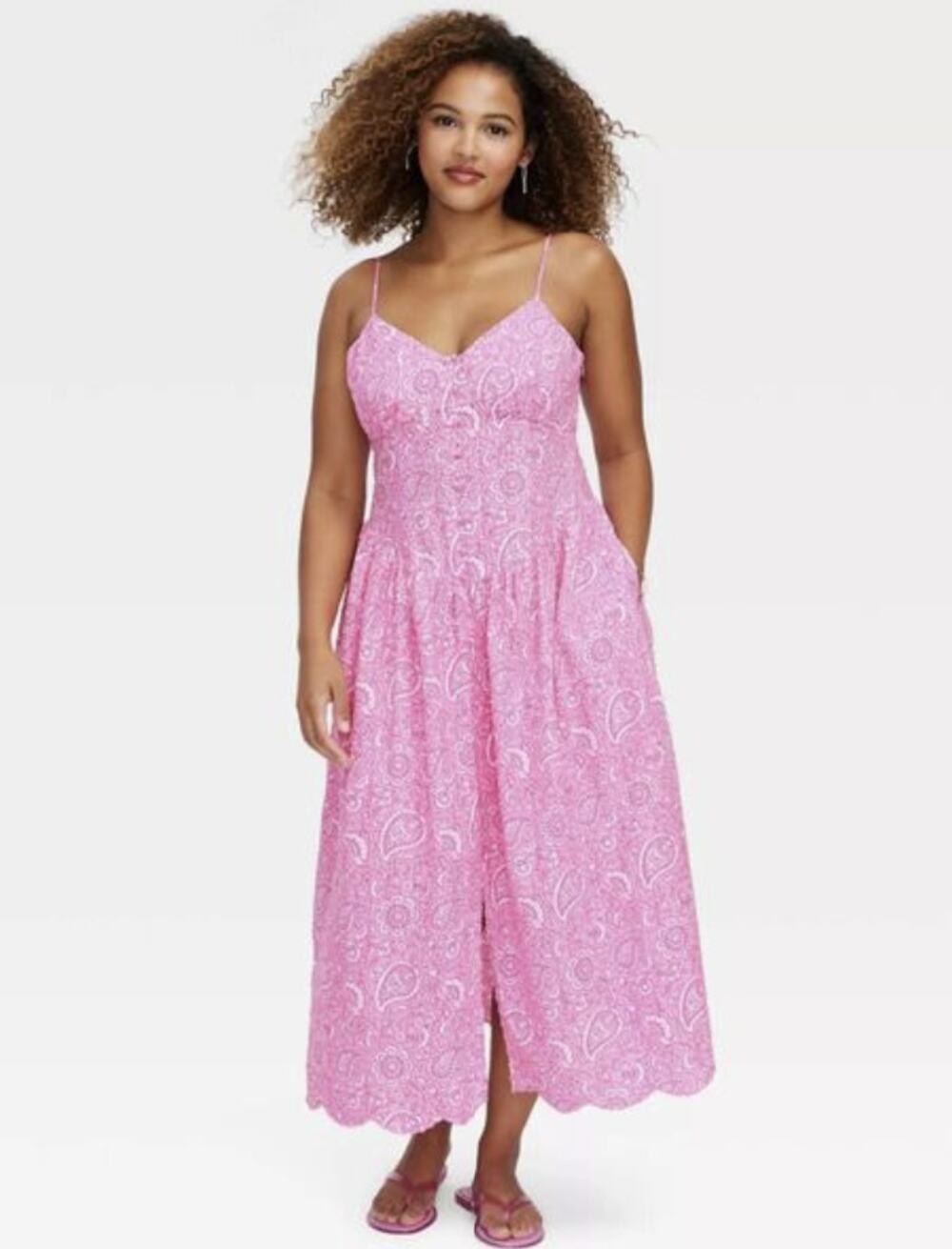 Roller Rabbit x Target Paisley Floral Drop Waist Midi A-Line Dress